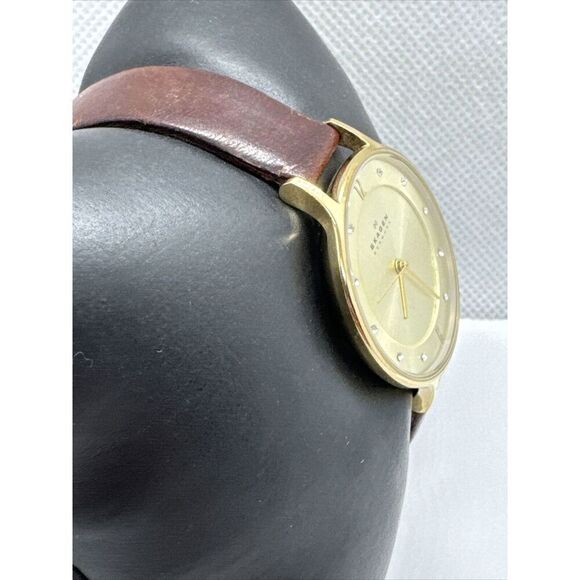 Skagen Anita Lille SKW2147 Women\'s Brown Leather Analog Dial Wrist Watch JNA941 main image 6